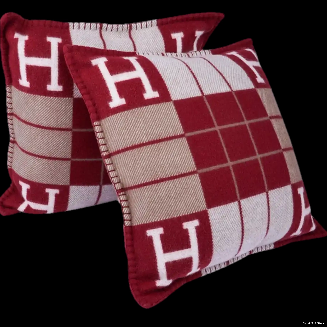PILLOW THROW STRIPE HERMES WOOL 0502